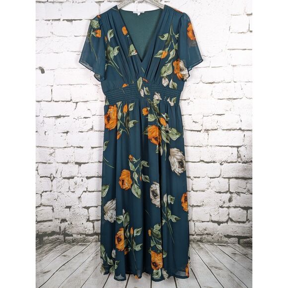 BALTIC BORN Birdie Floral Maxi Dress Boho Cottage Festival Hippie Romantic XL - Picture 2 of 8